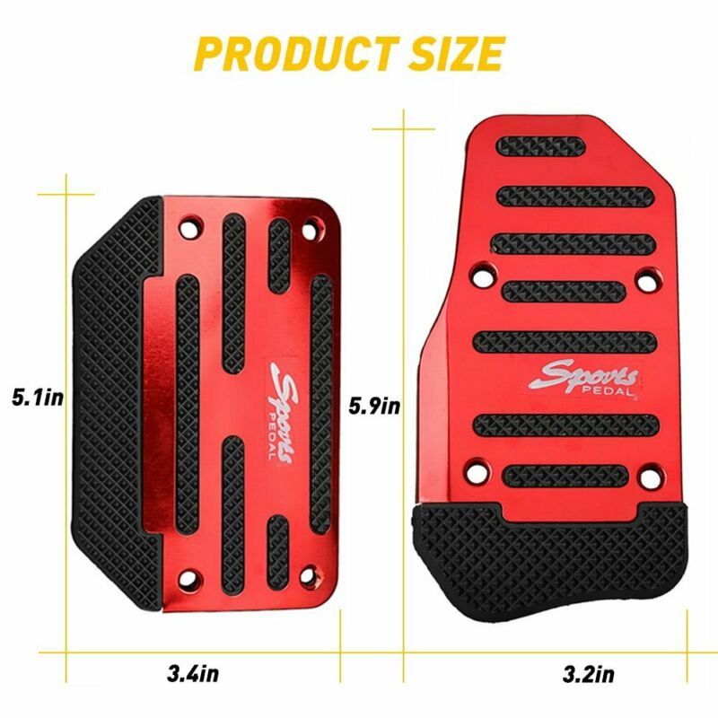 1SET Universal Non-Slip Automatic Gas Brake Foot Pedal Pad Cover Car